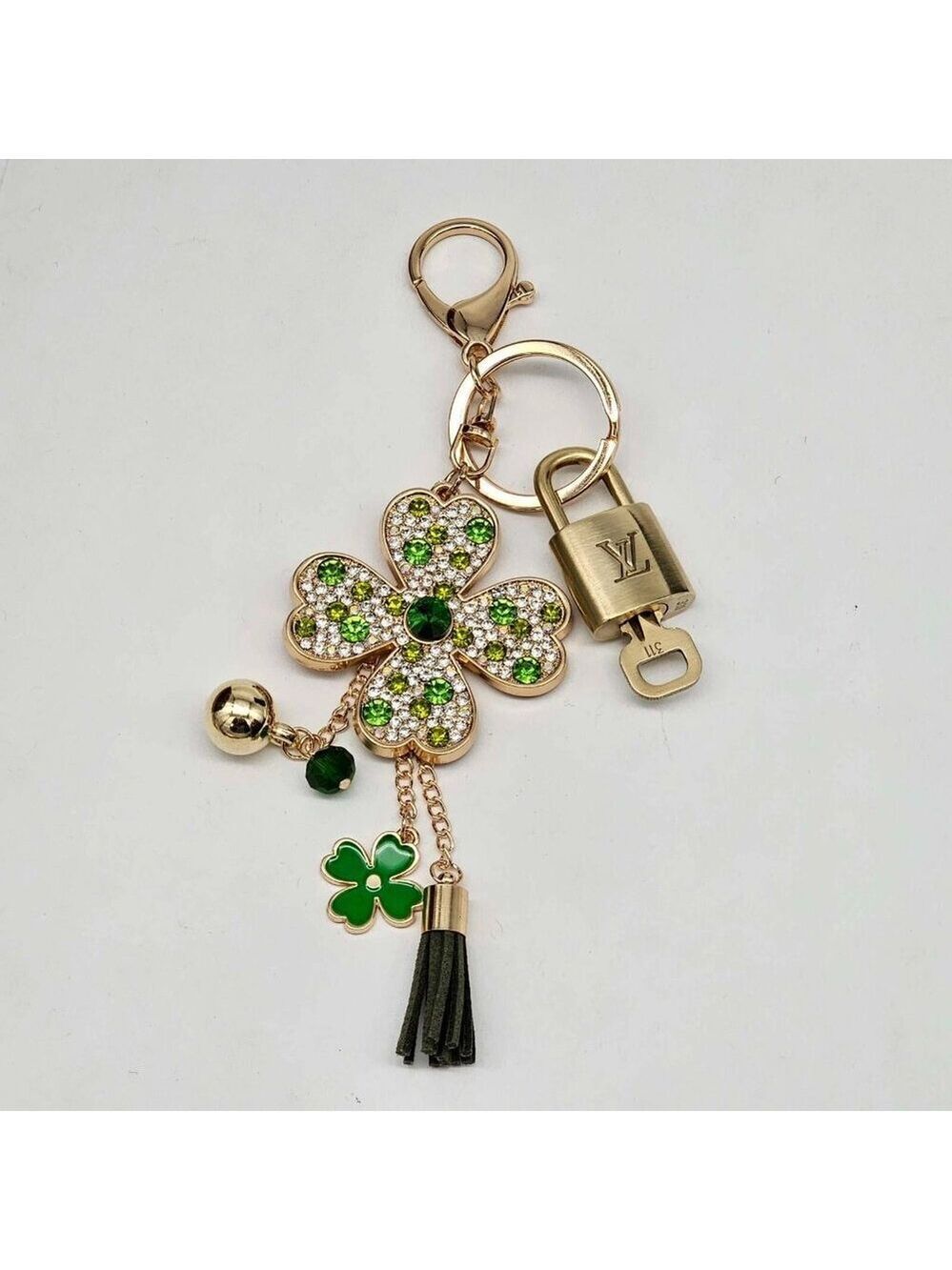 Authentic Louis Vuitton Lock & Key with unbranded Flower Bagcharm 021126